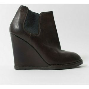 Brunello Cucinelli  Size 8 Brown Wedge Boots
